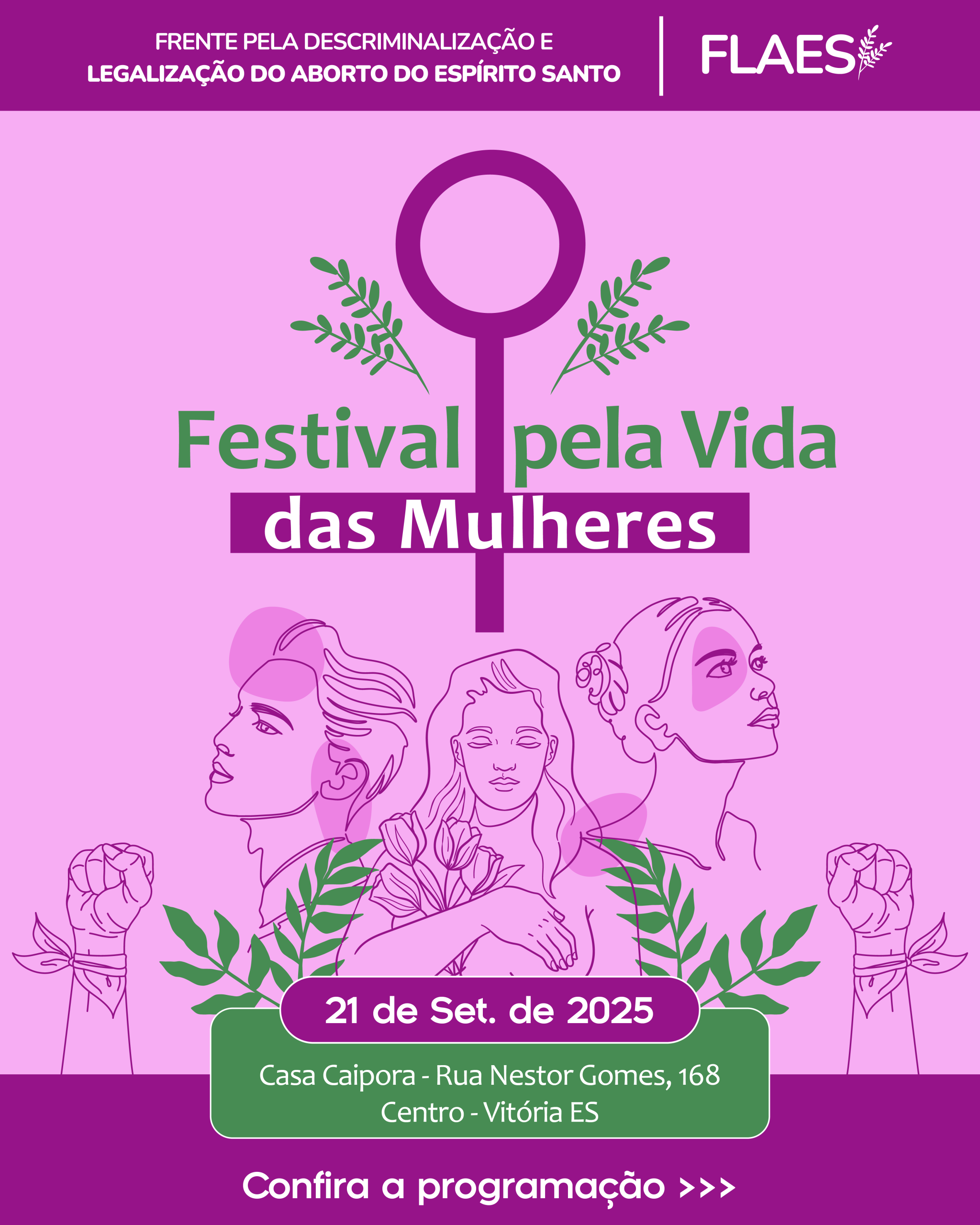 🌿✨ Vem aí o Festival pela Vida das Mulheres ✨🌿
