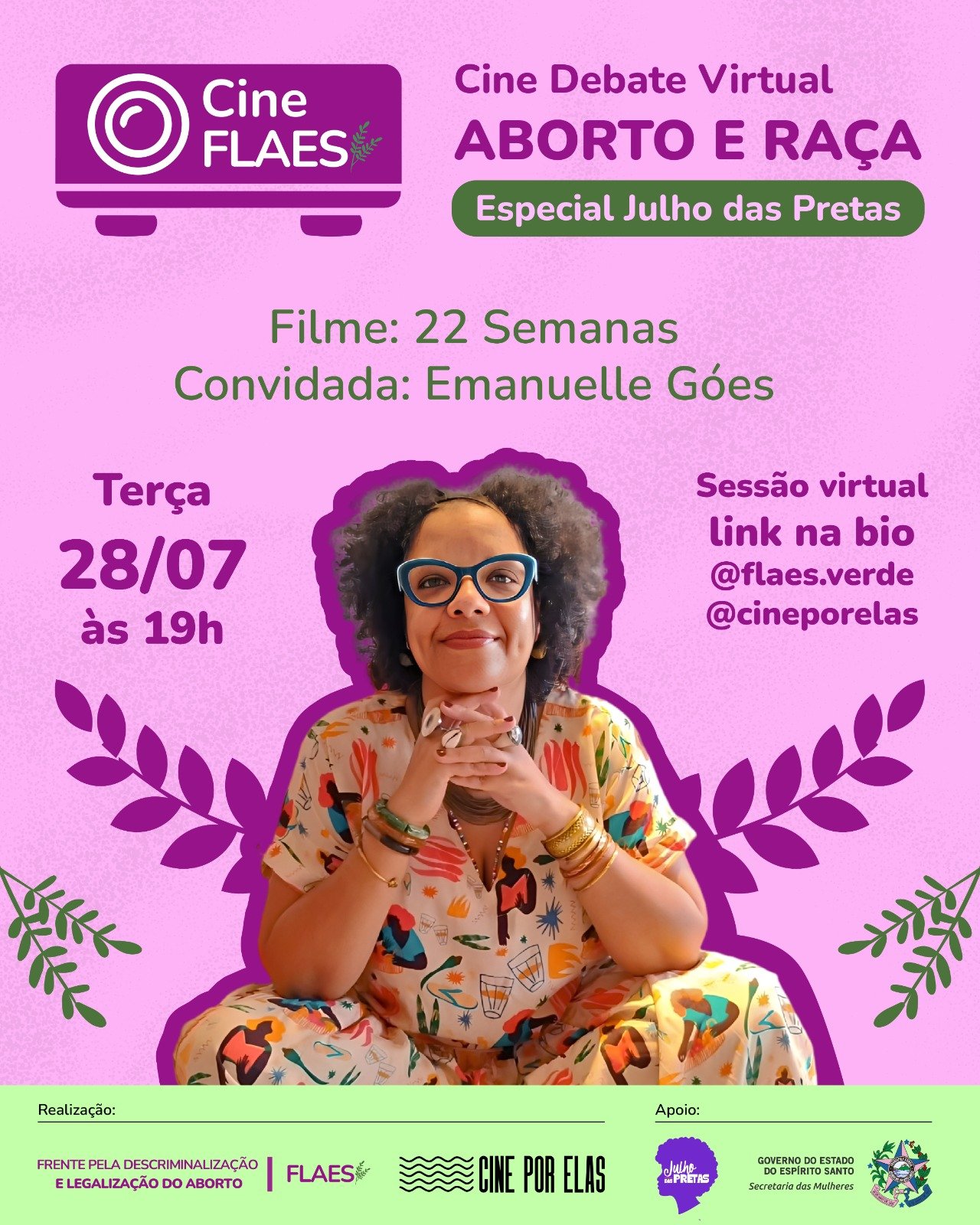 Julho das Pretas – Cine Debate: Aborto e Raça promove reflexão sobre Mulheres Negras e Justiça Reprodutiva